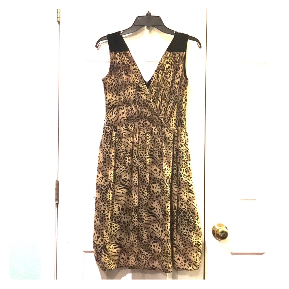 Adrianna Papell Leopard midi dress